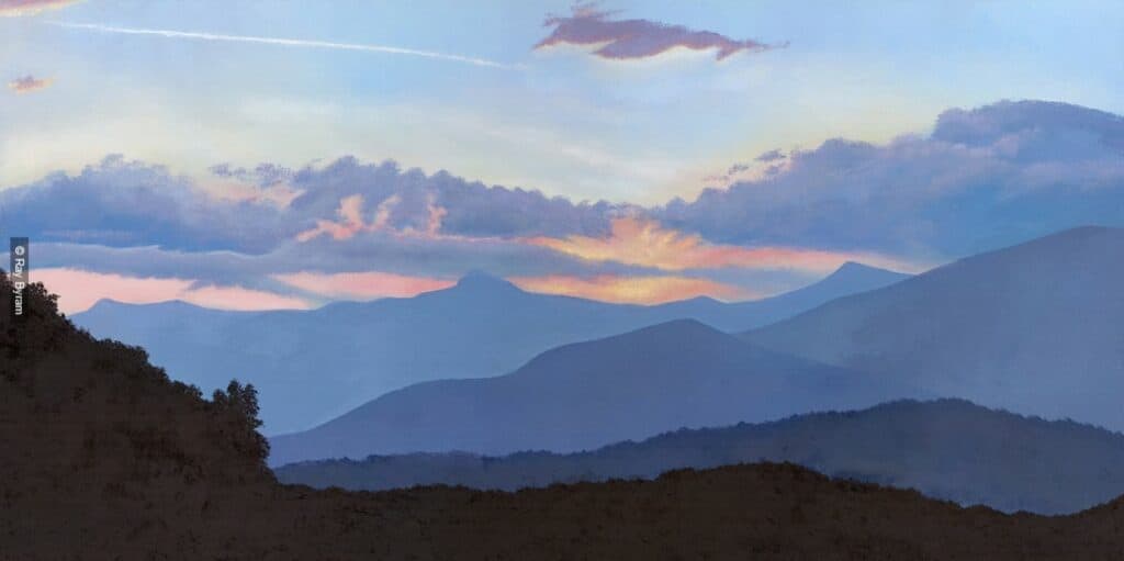 "Blue Ridge Sunset" | Giclée on Canvas | 24 x 48"