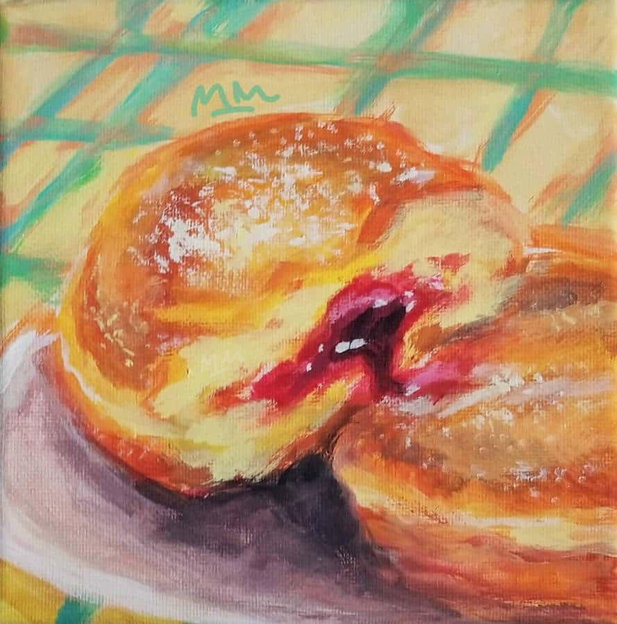 "Raspberry Filling" | Original Acrylic | 6 x 6"