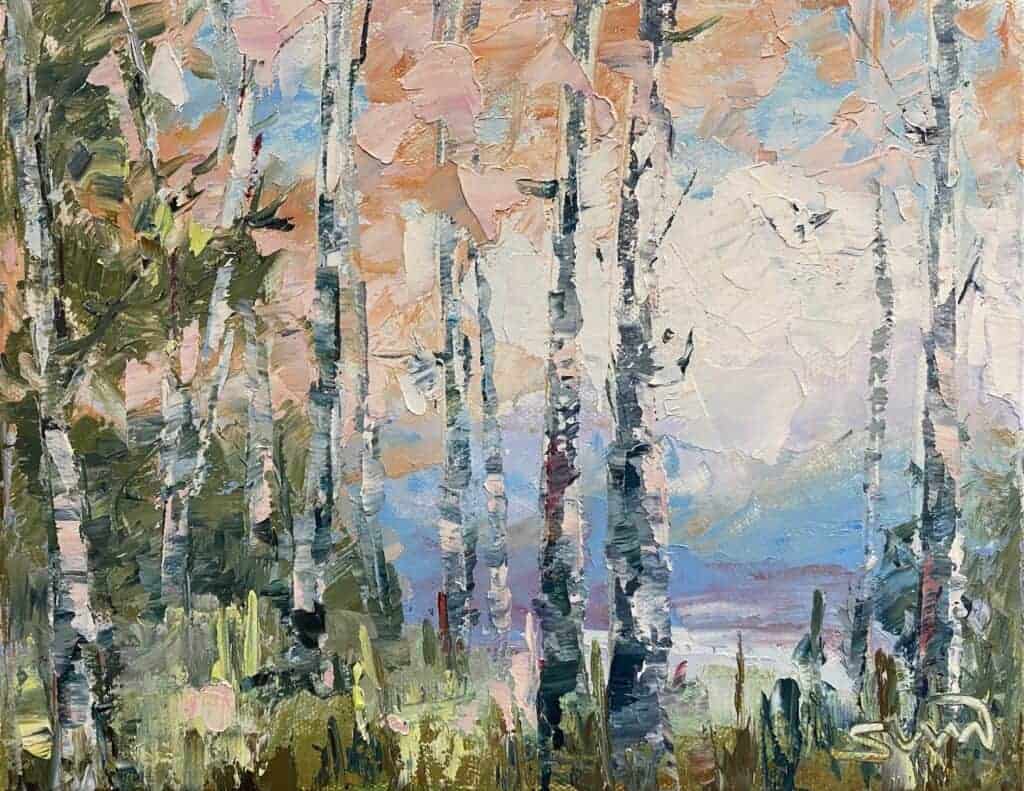 "Birch Dance" | Original Oil | 8 x 10"