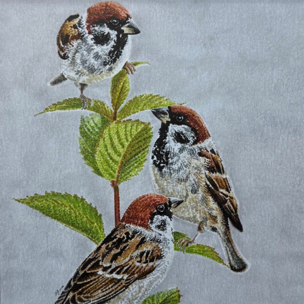 "Branch Managers" | Stippling Pen & Ink | 8 x 8"