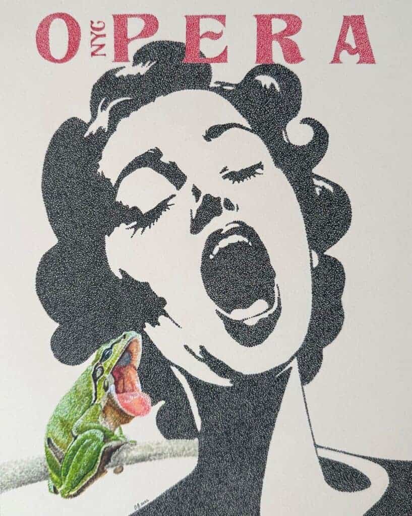 "Le Théâtre Amphibian" | Stippling Pen & Ink | 10 x 8"